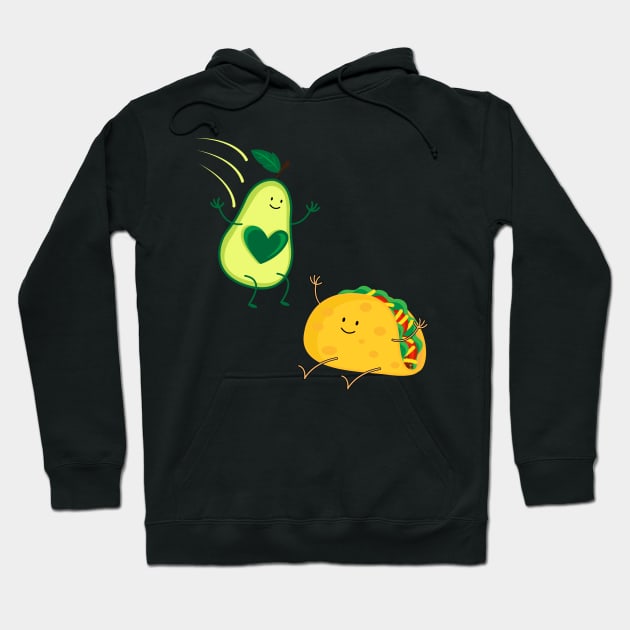 Avocado Taco design Hoodie by vpdesigns